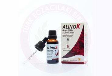 ALINOX DEMIR SULFAT +2 DEMIR ICEREN KECIBOYNUZU OZU ILE TATLANDIRILMIS DAMLA  30 ml şişe