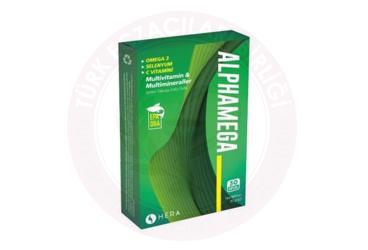ALPHAMEGA MULTIVITAMIN VE MINERAL ICEREN TAKVIYE EDICI GIDA  30 kapsül