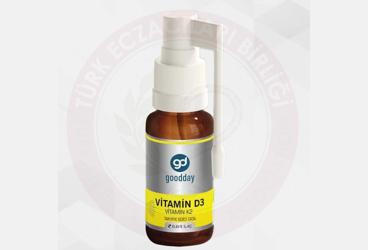 GOODDAY VITAMIN D3K2 SPREY TAKVIYE EDICI GIDA  20 ml