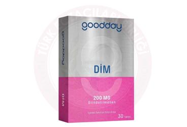 GOODDAY DIM DIINDOLILMETAN ICEREN TAKVIYE EDICI GIDA TABLET 200 mg 30 tablet