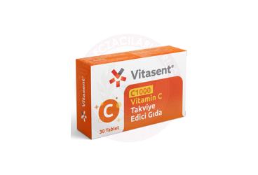 VITASENT C 1000 VITAMIN C ICEREN TAKVIYE EDICI GIDA  30 tablet