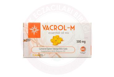 VACROL-M KARVAKROL ICEREN TAKVIYE EDICI GIDA 500 mg 60 kapsül