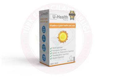 U HEALTH VITAMIN D3 ICEREN TAKVIYE EDICI GIDA  10 ml şişe