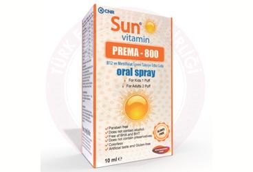SUN VITAMIN PREMA-800 VITAMIN D3 ICEREN ORAL SPREY 500 IU 10 ml şişe