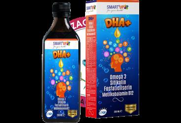SMART UP DHA+ OMEGA 3 SITIKOLIN, FOSFOTIDILSERIN VE B12 ICEREN SIVI TAKVIYE EDICI GIDA  200 ml şişe