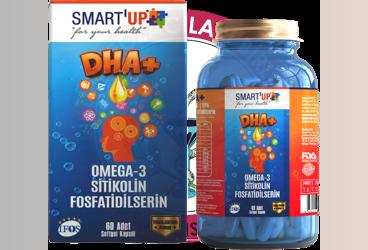 SMART UP DHA+OMEGA-3, SITIKOLIN, FOSFATIDILSERIN ICEREN TAKVIYE EDICI GIDA  60 kapsül