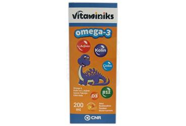 VITAMINIKS OMEGA 3, KOLIN VE L-ARJININ ICEREN TAKVIYE EDICI GIDA  200 ml şişe
