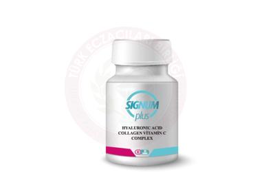 SIGNUM PLUS HYALURONIC ACID COLLAGEN VITAMIN C COMPLEX TAKVIYE EDICI GIDA  30 tablet