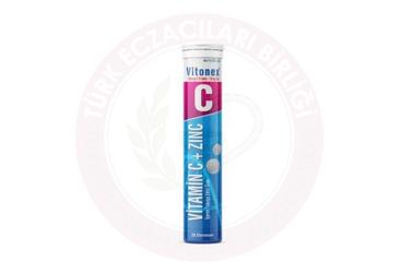 VITONEC VITAMIN C + ZINC ICEREN TAKVIYE EDICI GIDA  20 tablet