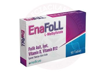 ENAFOLL FOLIK ASIT, IYOT, VITAMIN D, VITAMIN B12 ICEREN TAKVIYE EDICI GIDA TABLET  90 tablet