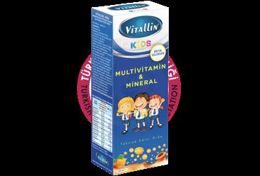 VITALLIN KIDS MULTIVITAMIN VE MINERAL ICEREN TAKVIYE EDICI GIDA  150 ml şişe