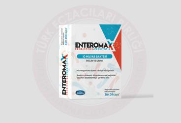 ENTEROMAX PROBIYOTIK & PREBIYOTIK ICEREN TAKVIYE EDICI GIDA KAPSUL  30 kapsül