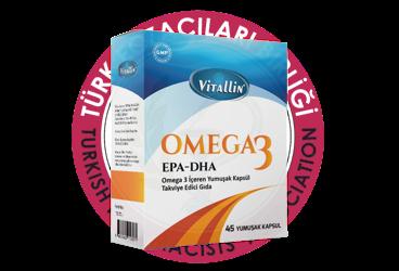 VITALLIN OMEGA 3 ICEREN TAKVIYE EDICI GIDA YUMUSAK KAPSUL  45 kapsül