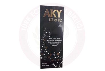 AKY D3&K2 VITAMINI ICEREN TAKVIYE EDICI GIDA 25 mcg 20 ml şişe