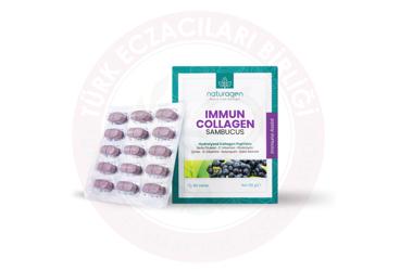 NATURAGEN IMMUN COLLAGEN SAMBUCUS IMMUNE ASSIST TAKVIYE EDICI GIDA  60 tablet