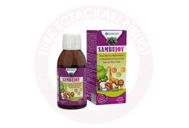 SAMBUJOY KARA MURVER, MULTIVITAMIN VE MULTIMINERAL ICEREN SIVI TAKVIYE EDICI GIDA  150 ml şişe