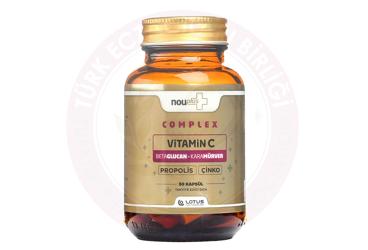 NOUPLUS COMPLEX VITAMIN C, BETAGLUKAN, KARAMURVER, PROPOLIS VE CINKO ICEREN TAKVIYE EDICI GIDA  50 kapsül