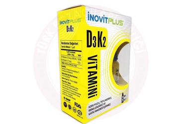 INOVIT PLUS VITAMIN D3 VE VITAMIN K2 ICEREN SIVI TAKVIYE EDICI GIDA  20 ml şişe