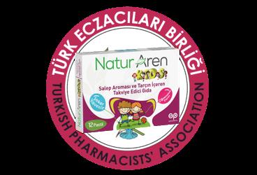 NATURAREN KIDS SALEP AROMASI VE TARCIN ICEREN TAKVIYE EDICI GIDA PASTIL  12 adet