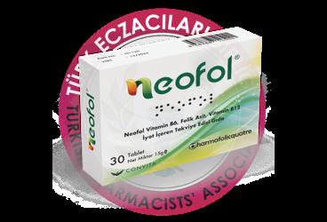 NEOFOL FOLIK ASIT, VITAMIN B6, VITAMIN B12, IYOT ICEREN TAKVIYE EDICI GIDA  30 tablet