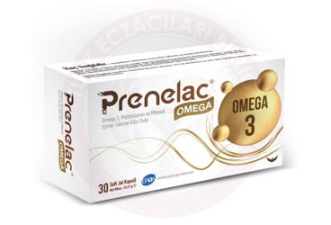 PRENELAC OMEGA 3, MULTIVITAMIN, MULTIMINERAL, VE PROBIYOTIK ICEREN TAKVIYE EDICI GIDA  30 kapsül