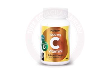 POLYZONE C VITAMINI, CINKO VE D VITAMINI ICEREN TAKVIYE EDICI GIDA TABLET  120 tablet