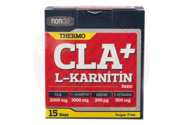 NONDO THERMO CLA+ L-KARNITIN TOZU CLA, L-KARNITIN, KROM, C VITAMINI ICEREN TAKVIYE EDICI GIDA  15x4g saşe
