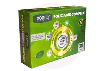 NONDO FOLIC ACID COMPLEX TAKVIYE EDICI GIDA KAPSUL  30 kapsül