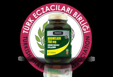 NONDO BROMELAIN VE KROM PIKOLINAT ICEREN TAKVIYE EDICI GIDA TABLET  60 tablet