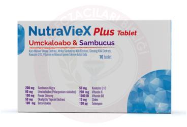 NUTRAVIEX PLUS TABLET UMCKALOABO & SAMBUCUS TAKVIYE EDICI GIDA  10 tablet