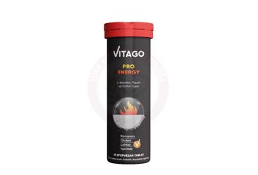 VITAGO PRO ENERGY L-KARNITIN, TAURIN, KAFEIN ICEREN TAKVIYE EDICI GIDA  10 tablet