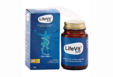 LIFEVIT ALFA KOENZIM Q10 VE ALFA LIPOIK ASIT ICEREN TAKVIYE EDICI GIDA  30 tablet
