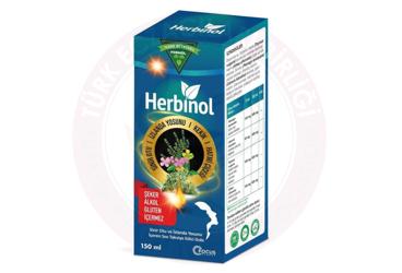 HERBINOL SINIR OTU VE IZLANDA YOSUNU ICEREN SIVI TAKVIYE EDICI GIDA  150 ml şişe