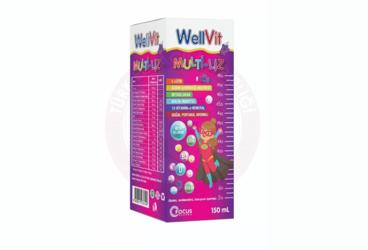 WELLVIT MULTI-LIZ LIZIN, UZUM CEKIRDEGI ICEREN SIVI TAKVIYE EDICI GIDA  150 ml şişe