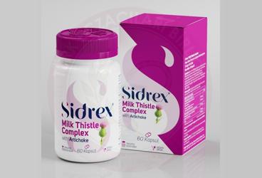 SIDREX MILK THISTLE COMPLEX, DEVE DIKENI VE ENGINAR EKSTRESI ICEREN TAKVIYE EDICI GIDA KAPSUL  60 kapsül