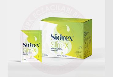 SIDREX SLM-X BROMELAIN, CLA VE YESIL CAY EKSTRESI ICEREN TAKVIYE EDICI GIDA SASE  30 saşe