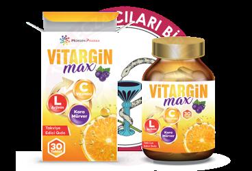 VITARGIN MAX TABLET C VITAMINI, L-ARJININ, KARA MURVER ICEREN TAKVIYE EDICI GIDA  30 tablet