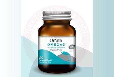 ONVITA OMEGA 3 BALIK YAGI VE ASTAKSANTIN ICEREN TAKVIYE EDICI GIDA YUMUSAK KAPSUL  30 kapsül