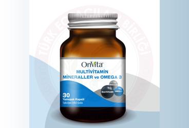 ONVITA MULTIVITAMIN & MINERALLER VE OMEGA 3 KAPSUL  30 kapsül