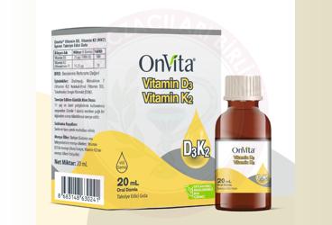 ONVITA VITAMIN D3&K2 DAMLA  20 ml şişe