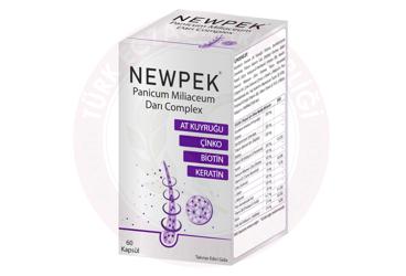 NEWPEK PANICUM MILIACEUM (DARI) COMPLEX AT KUYRUGU, CINKO, BIOTIN, KERATIN ICEREN TAKVIYE EDICI GIDA  60 kapsül
