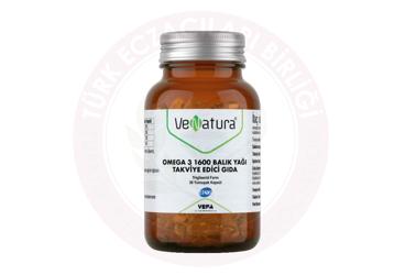 VENATURA OMEGA 3 1600 BALIK YAGI ICEREN TAKVIYE EDICI GIDA 1600 mg 30 kapsül