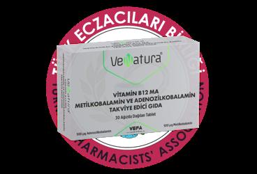 VENATURA VITAMIN B12 MA METILKOBALAMIN VE ADENOZILKOBALAMIN ICEREN TAKVIYE EDICI GIDA  30 tablet
