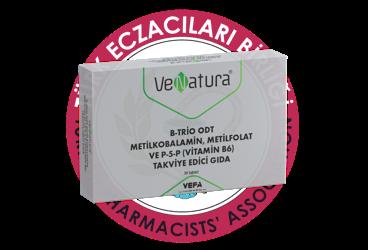 VENATURA B-TRIO ODT METILKOBALAMIN, METILFOLAT VE P-5-P (VITAMIN B6) ICEREN TAKVIYE EDICI GIDA  30 tablet