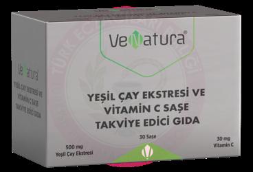 VENATURA YESIL CAY EKSTRESI VE VITAMIN C ICEREN TAKVIYE EDICI GIDA  30 saşe