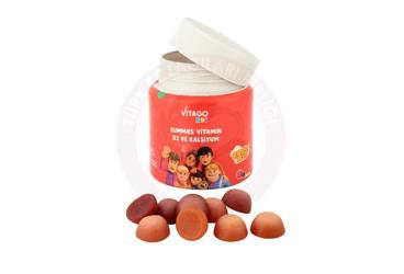 VITAGO KIDS (RAFADAN TAYFA) VITAMIN D3, KALSIYUM ICERENTAKVIYE EDICI GIDA  30 tablet