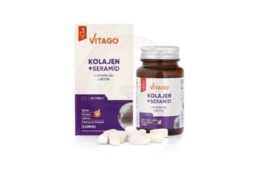 VITAGO PREMIUM HIDROLIZE KOLAJEN, SERAMID, BIOTIN ICEREN TAKVIYE EDICI GIDA  30 tablet