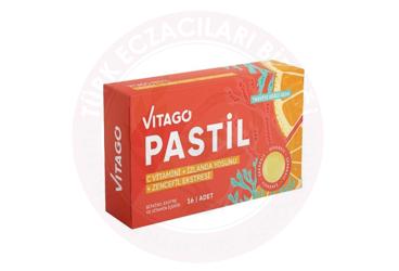 VITAGO VITAMINC, IZLANDA YOSUNU, ZENCEFIL ICEREN TAKVIYE EDICI GIDA  16 pastil
