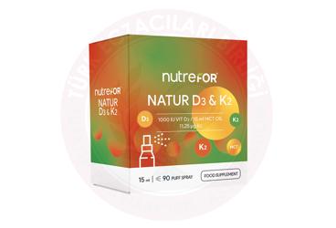 NUTREFOR NATUR D3K2 TAKVIYE EDICI GIDA  15 ml şişe