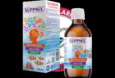SUPPMIX FOSFATIDILSERIN, BALIK YAGI, OMEGA 3 ICEREN TAKVIYE EDICI GIDA  150 ml